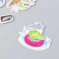 Наклейка картон 2 слоя "Модные крокодильчики" 17х12 см