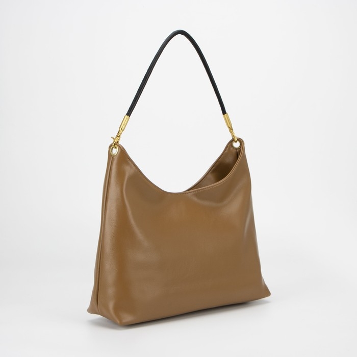 Сумка-хобо, отдел на молнии, цвет светло-коричневый Сумка-хобо, отдел на молнии, цвет светло-коричневый