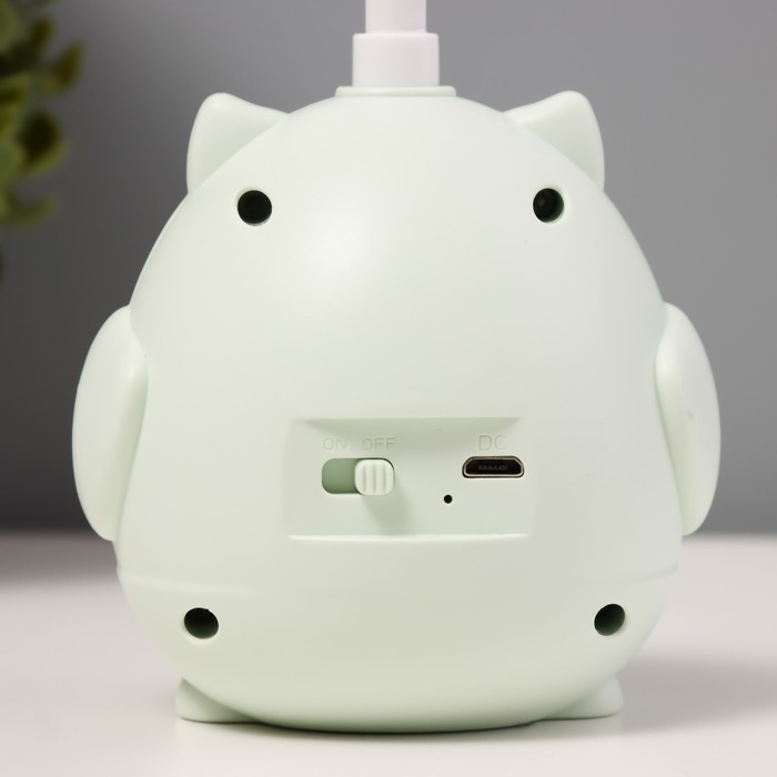 Ночник Ночник "Сова" LED 3Вт USB АКБ фисташковый 8,5х7х20 см