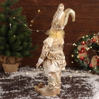 Новогодний шут "В блестящем костюме" двигается, 48х16 см, золото