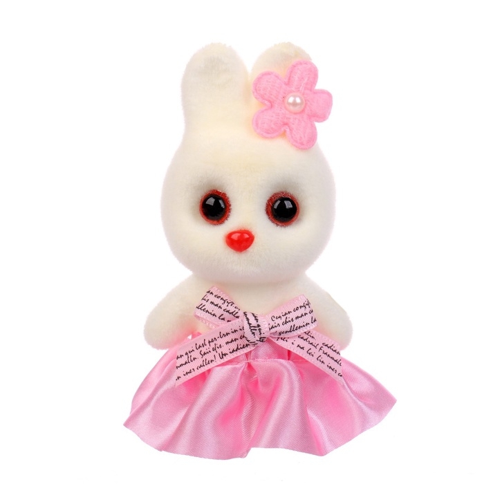 Игрушка из пенопласта &laquo;Зайка с цветком&raquo;, 13 см, набор 3 шт., цвет МИКС