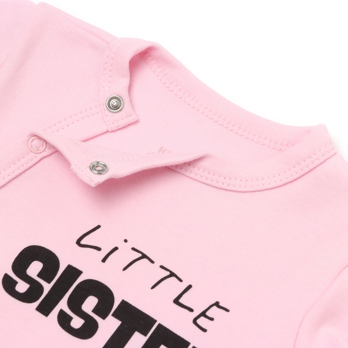 Комбинезон Крошка Я Sister, рост 62-68 см, цвет розовый