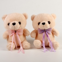 Мягкая игрушка «Медведь» с бантиком, 22 см, цвет бежевый Мягкая игрушка «Медведь» с бантиком, 22 см, цвет бежевый