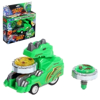 Набор волчков ULTRA SPIN «Дино», с устройством запуска, цвет зеленый Набор волчков ULTRA SPIN «Дино», с устройством запуска, цвет зеленый