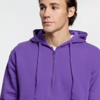 Толстовка на молнии с капюшоном Siverga Heavy 2.0, фиолетовая, размер 4XL