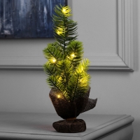 Фигура светодиодная &laquo;Ель&raquo; 30 x13 x13 см, 10 LED, батарейки AG13x3 (в комплекте), свечение тёплое белое