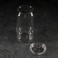 Стакан стеклянный с крышкой &laquo;Базис&raquo;, 400 мл