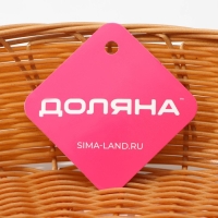 Корзинка для подачи Доляна «Капучино», 25×18×6,5 см, цвет коричневый Корзинка для подачи Доляна «Капучино», 25×18×6,5 см, цвет коричневый