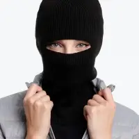 Шапка-балаклава Helma, черная Шапка-балаклава Helma, черная