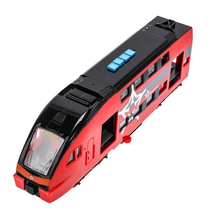 Модель локомотива поезда «Аэроэкспресс», свет, звук, 30 см, инерция Модель локомотива поезда «Аэроэкспресс», свет, звук, 30 см, инерция