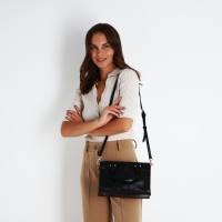 Сумка-саквояж на молнии, цвет чёрный Сумка-саквояж на молнии, цвет чёрный