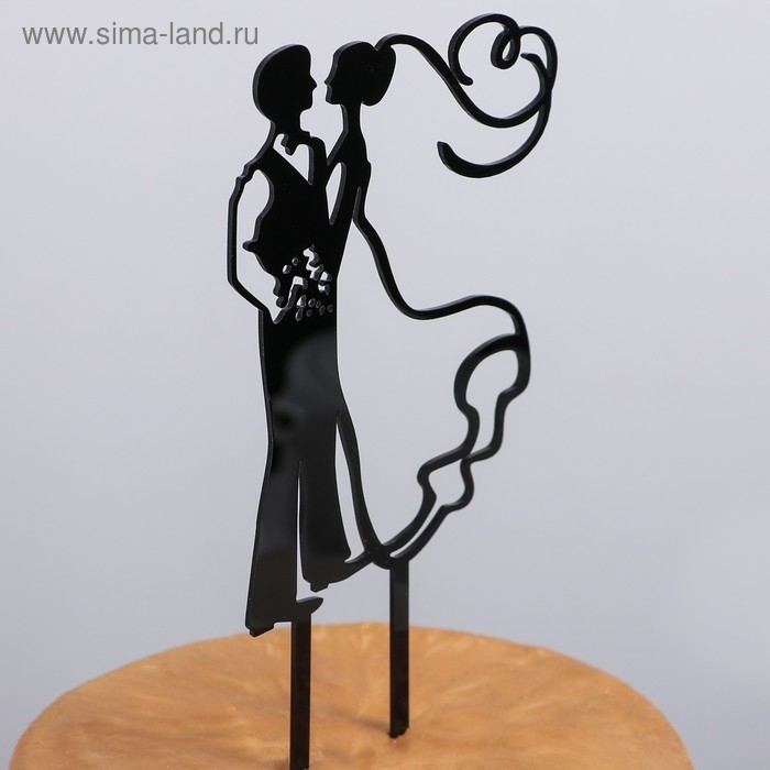 Топпер для торта, 10×17,5 см, цвет чёрный Топпер для торта, 10×17,5 см, цвет чёрный