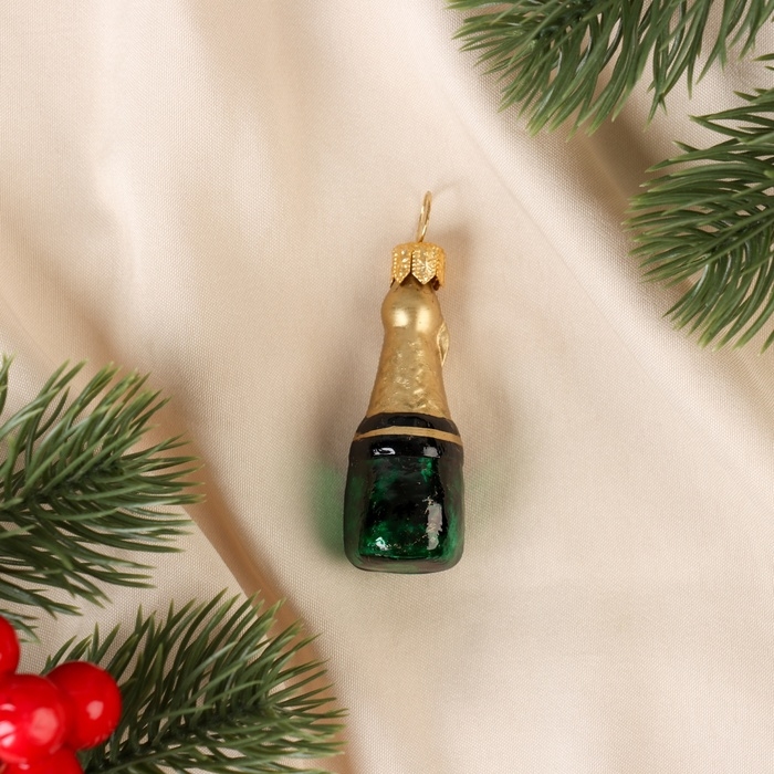 Елочное украшение "Шампанское", мини серия "ВС", в подарочной упаковке, h-6