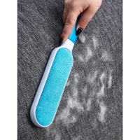 Щётка для удаления шерсти и волос с одежды и мебели с ручкой Доляна, 33&times;7,5&times;5 см, цвет синий