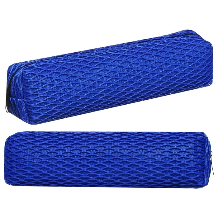 Пенал школьный на молнии Calligrata Пенал школьный на молнии Calligrata "Сетка", синий