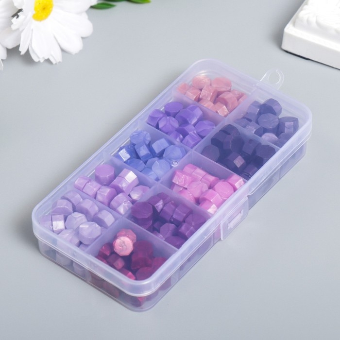 Набор сургуча Набор сургуча "Оттенки фиолетового" перламутр 10 цветов 12,7х6,5х2 см