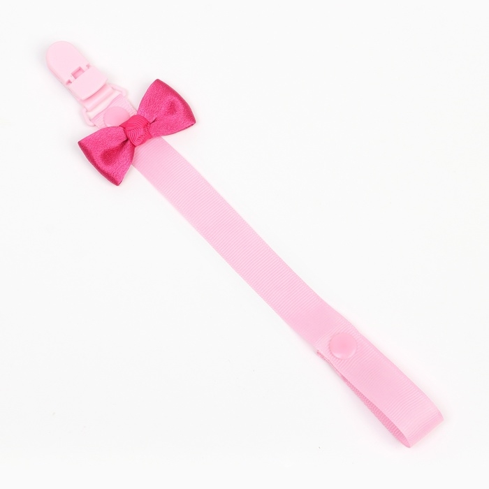 Держатель для соски - пустышки «Маленькая леди», на ленте Держатель для соски - пустышки «Маленькая леди», на ленте