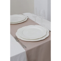 Тарелка фарфоровая Magistro &laquo;Этюд&raquo;, d=20 см, цвет белый