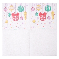 Салфетки новогодние бумажные «С Новым годом: шары», однослойные, 24х24 см, 20 шт. Салфетки новогодние бумажные «С Новым годом: шары», однослойные, 24х24 см, 20 шт.