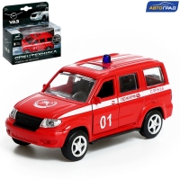 Машина металлическая «УАЗ Патриот. Пожарная служба», инерция, 1:50 Машина металлическая «УАЗ Патриот. Пожарная служба», инерция, 1:50