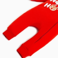 Комбинезон с капюшоном Крошка Я &laquo;Новогодние зверята&raquo;, рост 62-68 см, цвет красный