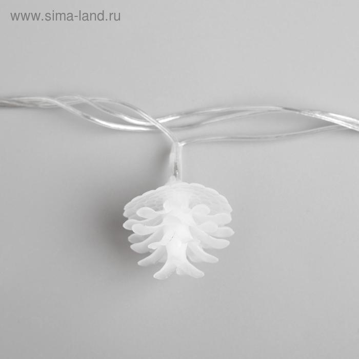 Гирлянда «Нить» 5 м с насадками «Шишки сосновые», IP20, прозрачная нить, 20 LED, свечение мульти (RG/RB), мигание, 220 В Гирлянда «Нить» 5 м с насадками «Шишки сосновые», IP20, прозрачная нить, 20 LED, свечение мульти (RG/RB), мигание, 220 В