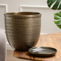 Горшок цветочный "Золото" с поддоном, 5л Горшок цветочный "Золото" с поддоном, 5л