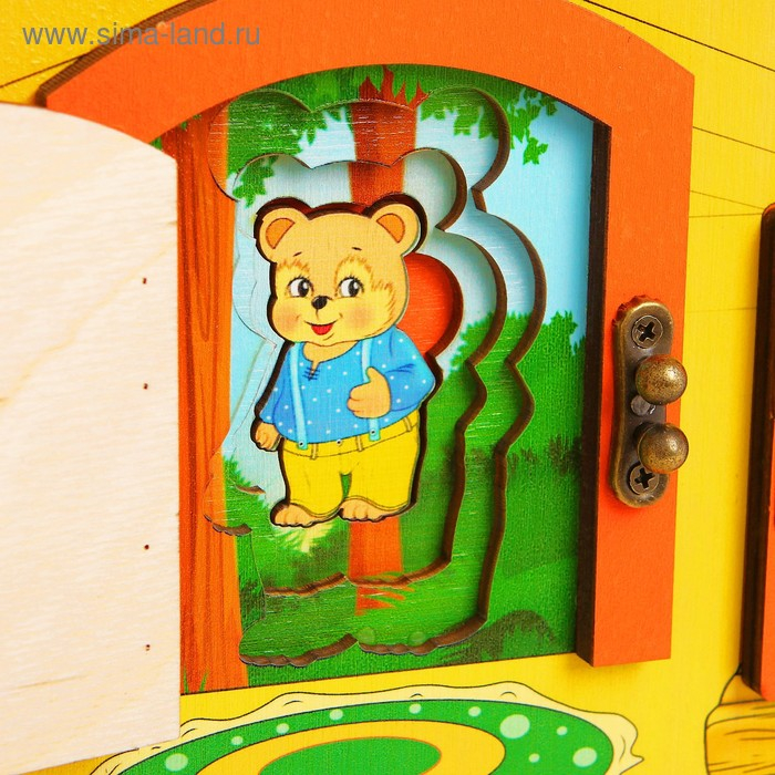 Театр настольный, с элементами бизиборда Театр настольный, с элементами бизиборда "Три медведя"