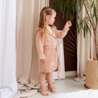 Халат детский муслиновый LoveLife (5 лет, рост 110-116 см), цвет пудровый, 100% хлопок, 235 гр/м2 Халат детский муслиновый LoveLife (5 лет, рост 110-116 см), цвет пудровый, 100% хлопок, 235 гр/м2