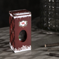 Светодиодная фигура &laquo;Снеговик в телефонной будке&raquo; 5.3 &times; 12 &times; 5.3 см, пластик, батарейки AG13х3 (в комплекте), свечение тёплое белое