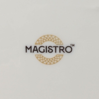 Тарелка фарфоровая обеденная Magistro La Perle, d=25,5 см, цвет белый Тарелка фарфоровая обеденная Magistro La Perle, d=25,5 см, цвет белый