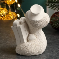 Новый год. Символ 2025. Фигура для раскраски "Змея с подарком" 6х4х4см Новый год. Символ 2025. Фигура для раскраски "Змея с подарком" 6х4х4см