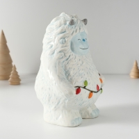 Копилка керамика "Снежный человек с гирляндой" 11,2х13х18 см Копилка керамика "Снежный человек с гирляндой" 11,2х13х18 см