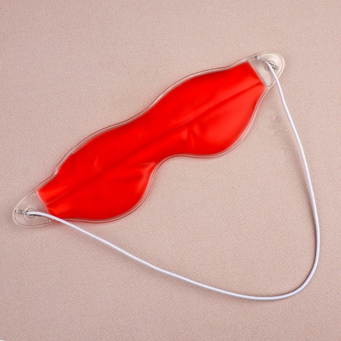 Гелевая маска для области вокруг глаз, 18,5 &times; 5 см, цвет розовый