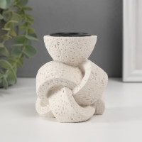 Подсвечник гипс, металл на 1 свечу "Узел" d=3,8 см 8х8,8х10,5 см Подсвечник гипс, металл на 1 свечу "Узел" d=3,8 см 8х8,8х10,5 см