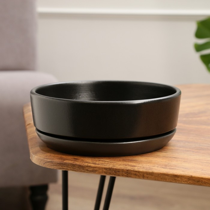 Горшок бонсайница Горшок бонсайница "Огма" черная, 2 л