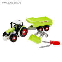 Конструктор винтовой «Фермерский трактор», с отвёрткой и насадкой, 2 варианта сборки Конструктор винтовой «Фермерский трактор», с отвёрткой и насадкой, 2 варианта сборки