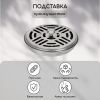 Подставка под спирали от комаров, с крышкой, металл Подставка под спирали от комаров, с крышкой, металл