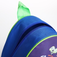 Рюкзак детский для мальчика «Динозаврики», 23 х 5 см см, отдел на молнии, цвет синий Рюкзак детский для мальчика «Динозаврики», 23 х 5 см см, отдел на молнии, цвет синий