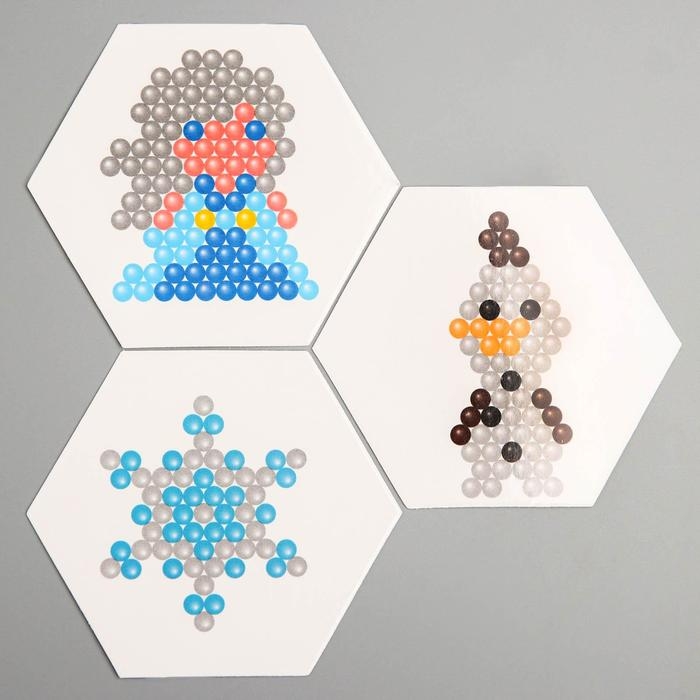 Аквамозаика &laquo;Холодное сердце: Эльза и Олаф&raquo;, 3 фигурки, 300 шариков