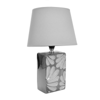 Настольная лампа 16506/1 E14 40Вт бело-хромовый 20х15х31 см Настольная лампа 16506/1 E14 40Вт бело-хромовый 20х15х31 см