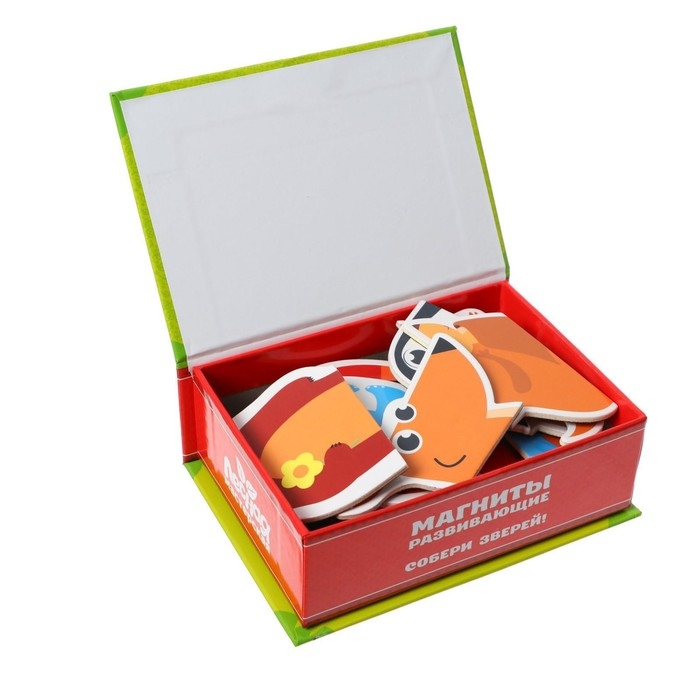 Развивающие магниты &laquo;Собери зверей&raquo; (набор 24 шт)