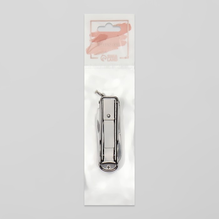 Кусачки-книпсер маникюрные, 4 в 1, многофункциональные, 6 см, цвет серебристый Кусачки-книпсер маникюрные, 4 в 1, многофункциональные, 6 см, цвет серебристый