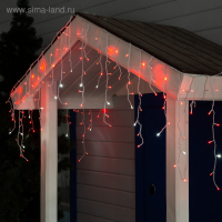 Гирлянда «Бахрома» 3 × 0.6 м, IP44, УМС, белая нить, 160 LED, свечение красное, мерцание белым, 220 В Гирлянда «Бахрома» 3 × 0.6 м, IP44, УМС, белая нить, 160 LED, свечение красное, мерцание белым, 220 В