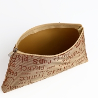 Набор косметичек 2 в 1 на молнии, цвет бежевый Набор косметичек 2 в 1 на молнии, цвет бежевый