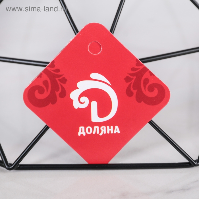 Фруктовница Доляна &laquo;Геометрия&raquo;, 26&times;26&times;8 см, цвет чёрный