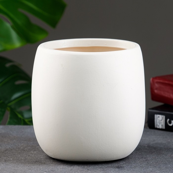 Горшок "Мистер Твикс" 15х15х15см, белый