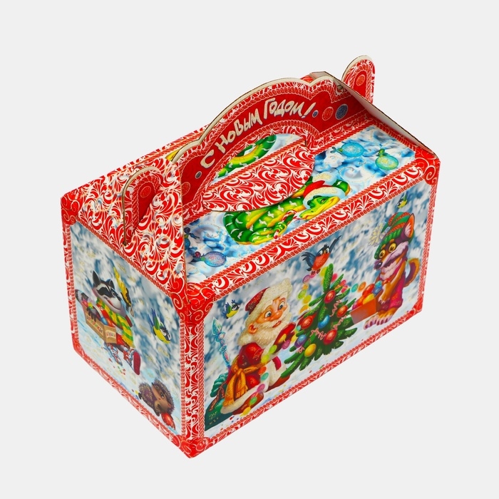 Новый год. Подарочная коробка Новый год. Подарочная коробка "Приключения начинаются" новогодняя Чемоданчик средний 20 x 12 x 19 см.
