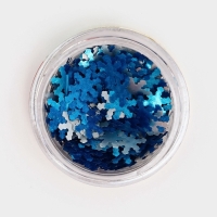 Глиттер пищевой фигурный снежинки микс