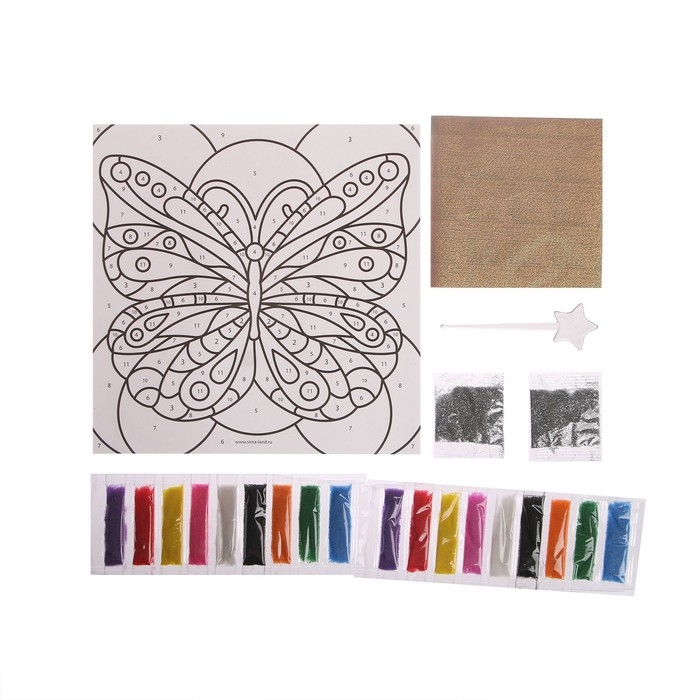 Набор для творчества. Фреска песком «Бабочка» Набор для творчества. Фреска песком «Бабочка»